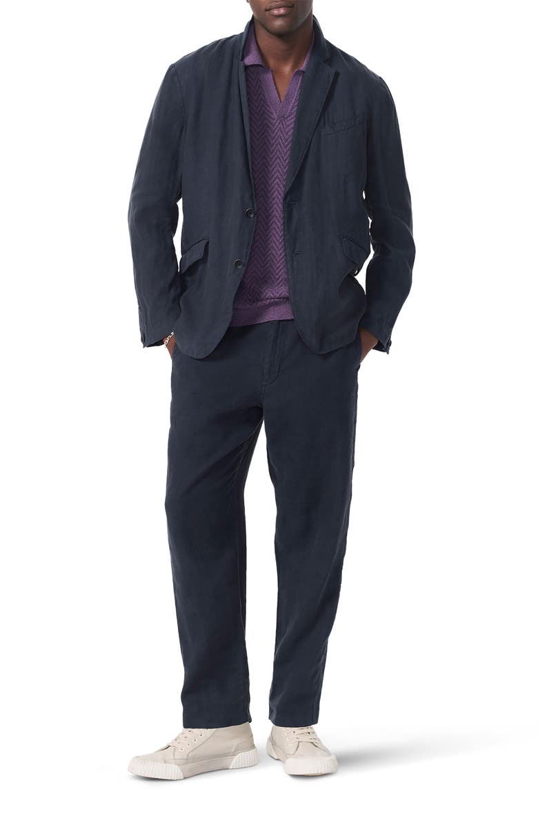 rag & bone Zuma Johnny Collar Chevron Terry Cloth Polo, Alternate, color, Purple