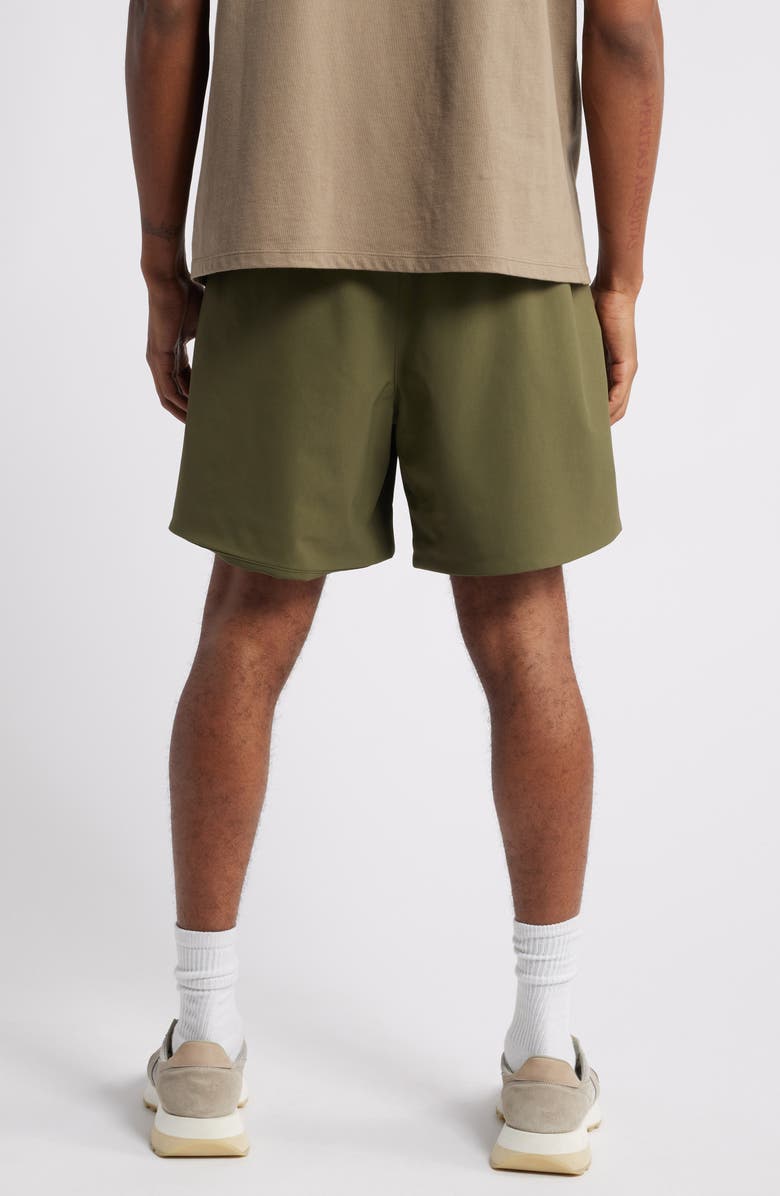 Fear of God Essentials Bonded Cargo Drawstring Soccer Shorts, Alternate, color, 