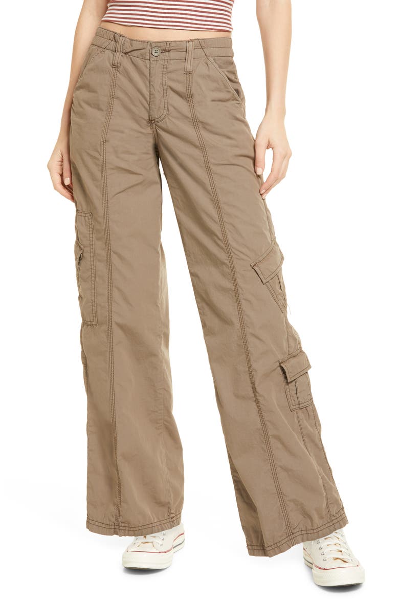 Y2K Low Rise Cargo Pants, Main, color, KHAKI