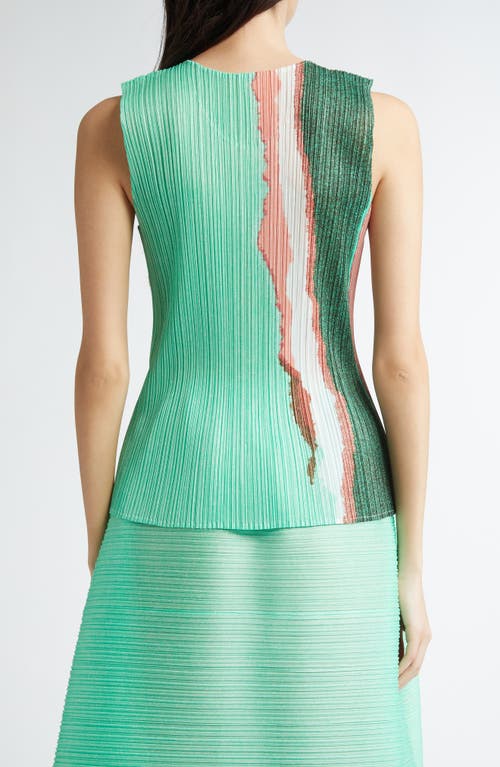 Issey Miyake Pleats Please Grainy Colors Pleated Sleeveless Top