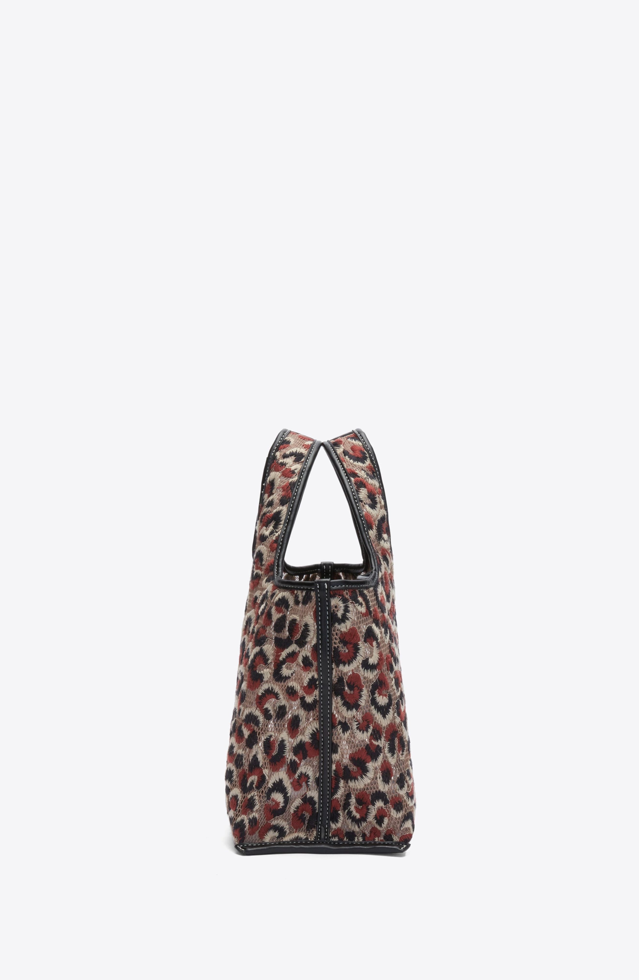 3.1 Phillip Lim Leopard Embroidered Mini Market Tote, Alternate, color, Leopard