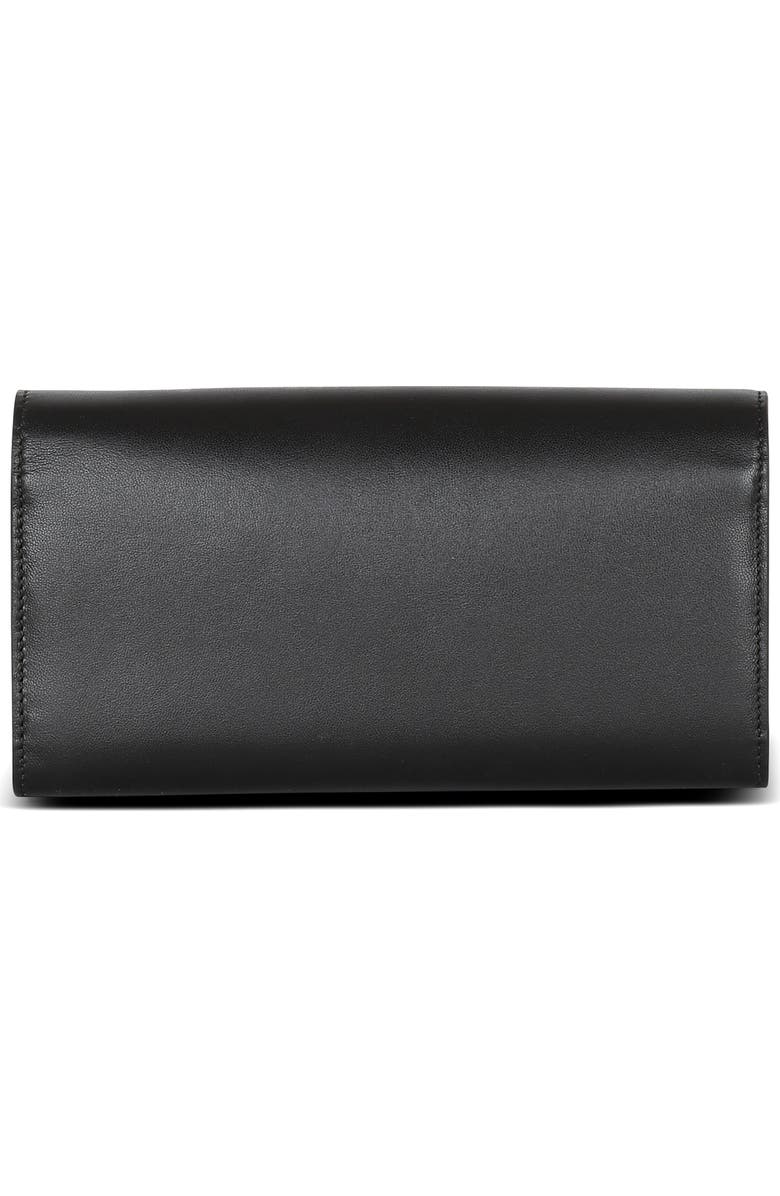 Balmain B-Buzz Calfskin Leather Wallet on a Chain, Alternate, color,