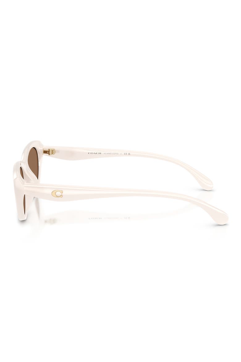 55mm Pillow Sunglasses, Alternate, color, MILKY CLOUD / BROWN SOLID