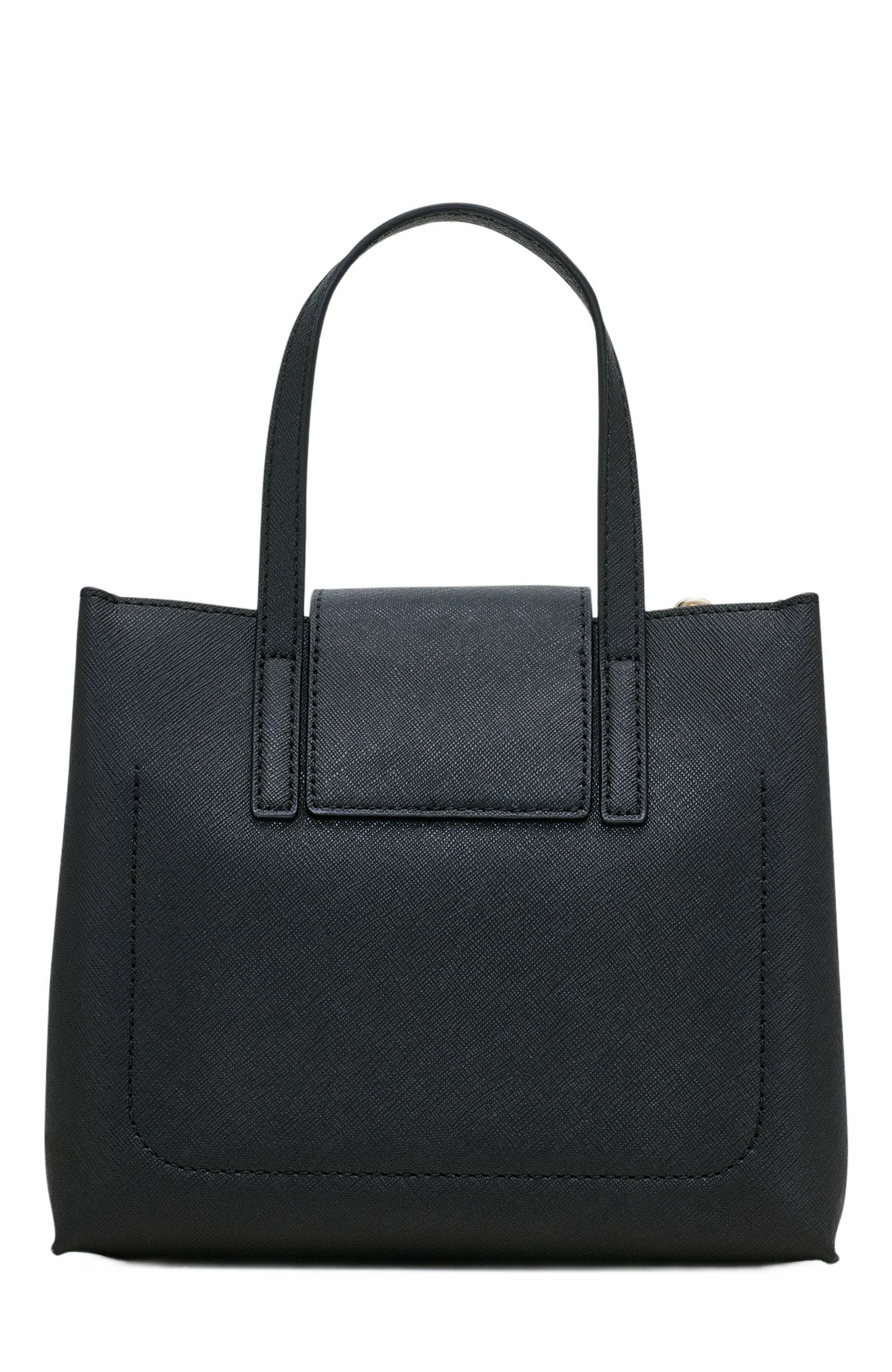 DKNY Faye Small Satchel, Alternate, color, Blk/Gold