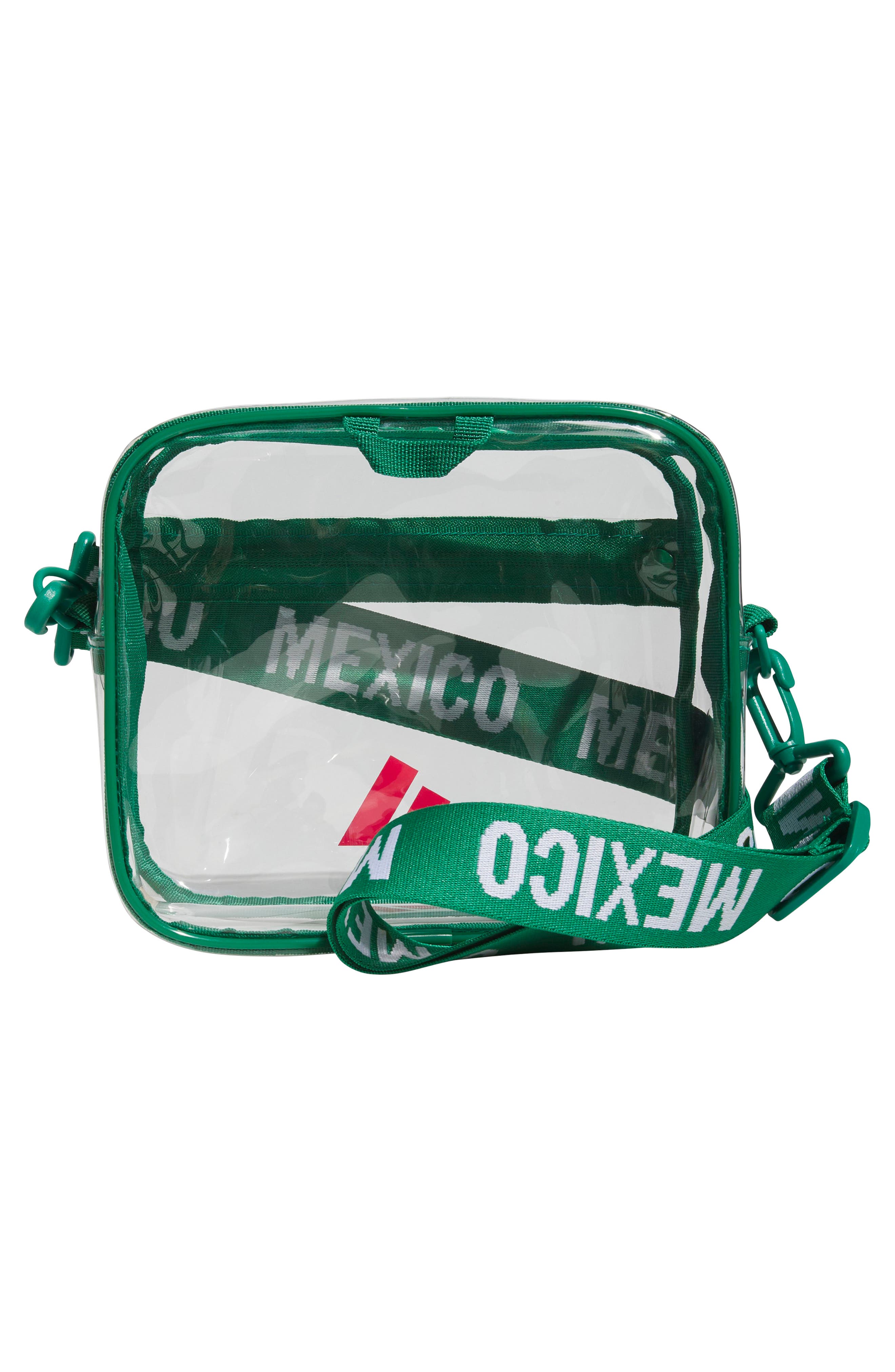 adidas Originals Mexico Clear Crossbody Bag, Alternate, color, 