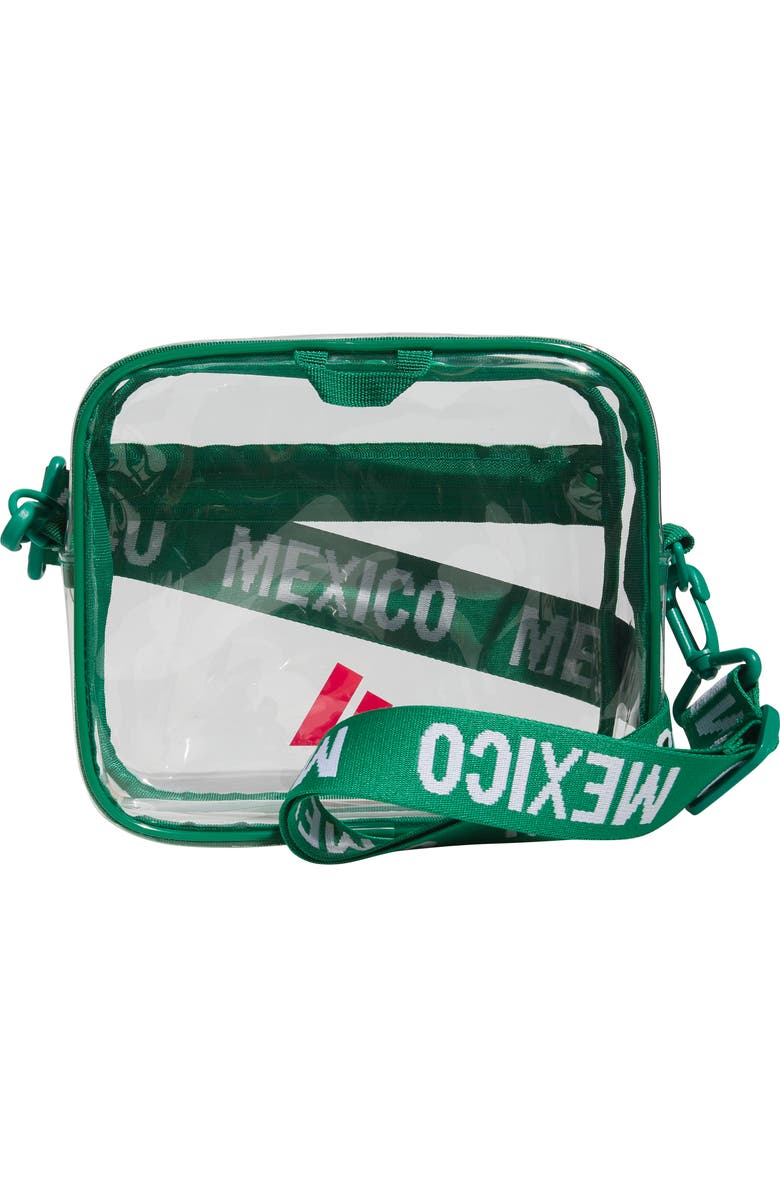 adidas Originals Mexico Clear Crossbody Bag, Alternate, color,