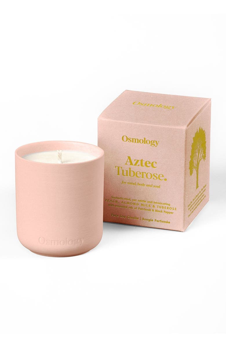 Osmology Tuberose Mini Scented Candle, Main, color, Peach Almond Milk And Tuberose
