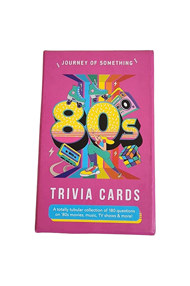 80's Trivia Cards, Party Card Game, 180 Rad Questions, Alternate, color, Multicolored