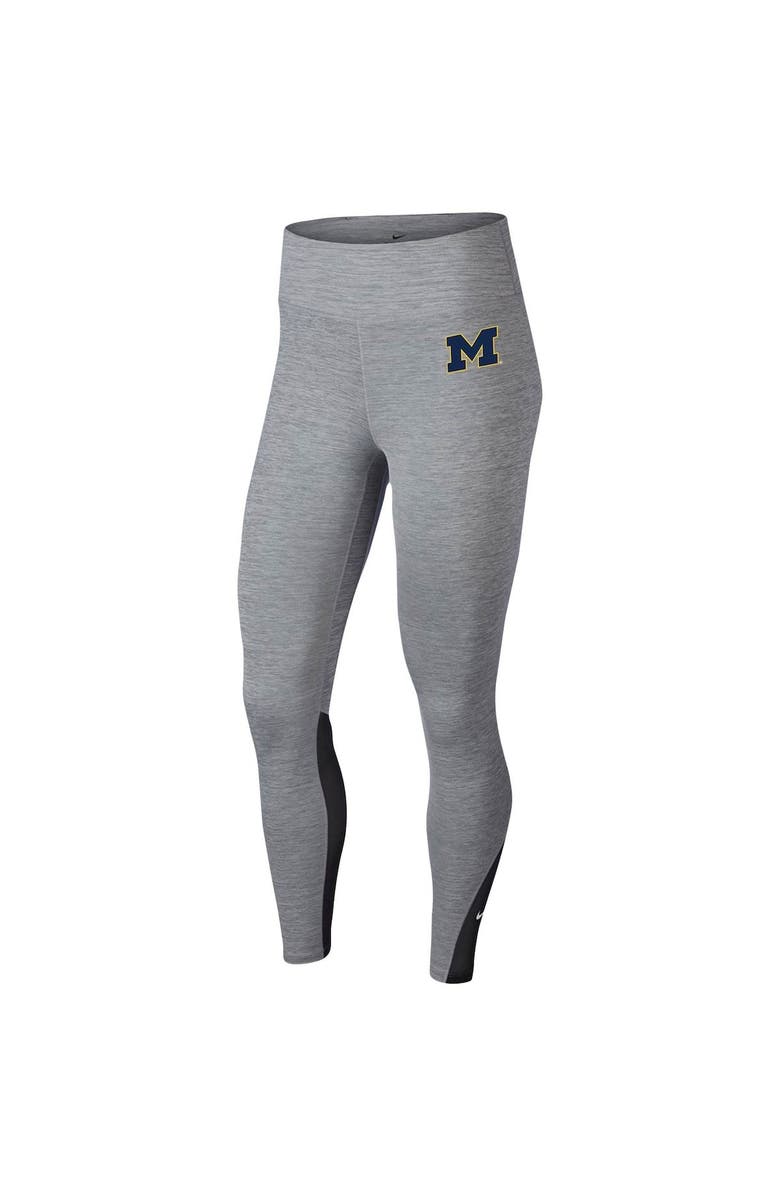 Nike Women's Nike Heathered Gray Michigan Wolverines One Performance Tights, Alternate, color, 