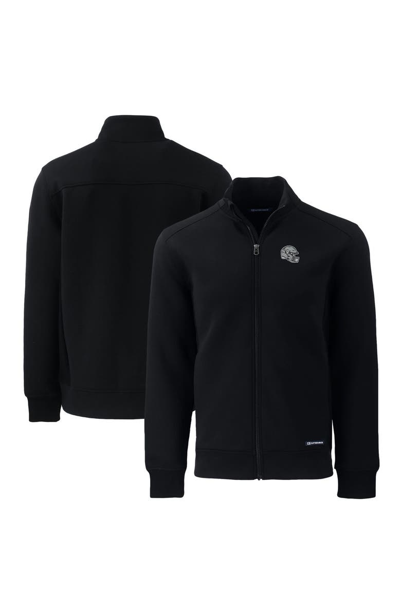 Cutter & Buck Men's Cutter & Buck Black Las Vegas Raiders Helmet Roam Eco Recycled Full-Zip Jacket, Alternate, color, 