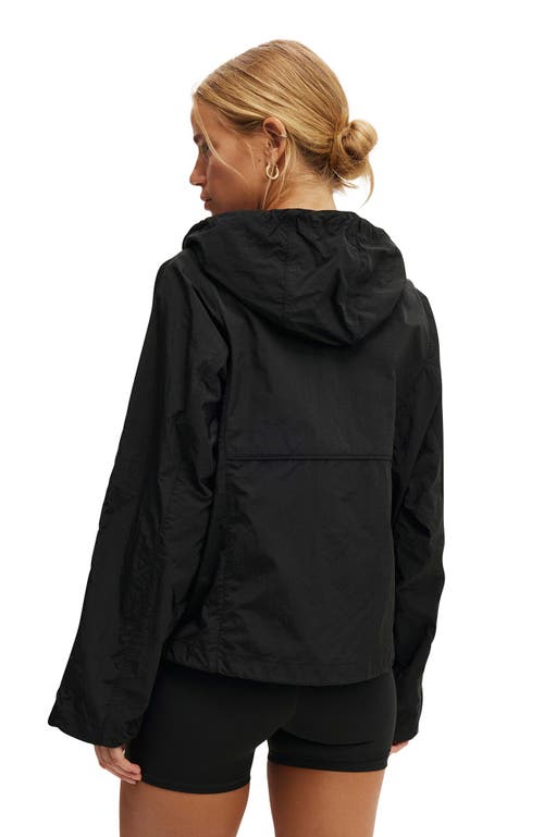 Shop Cotton On Body Active Ace Zip Thru Anorak In Black