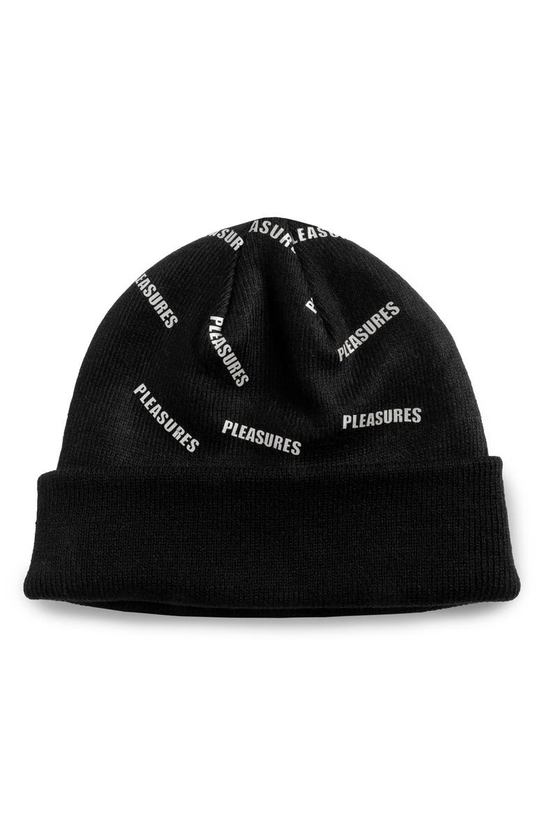 PLEASURES Sprinkle Rib Beanie, Alternate, color, Black
