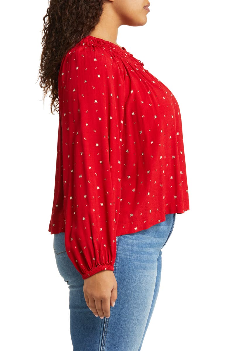 Treasure & Bond Smocked Detail Popover Top, Alternate, color, 