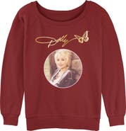 DOLLY PARTON Junior's Golden Signature Portrait Sweatshirt