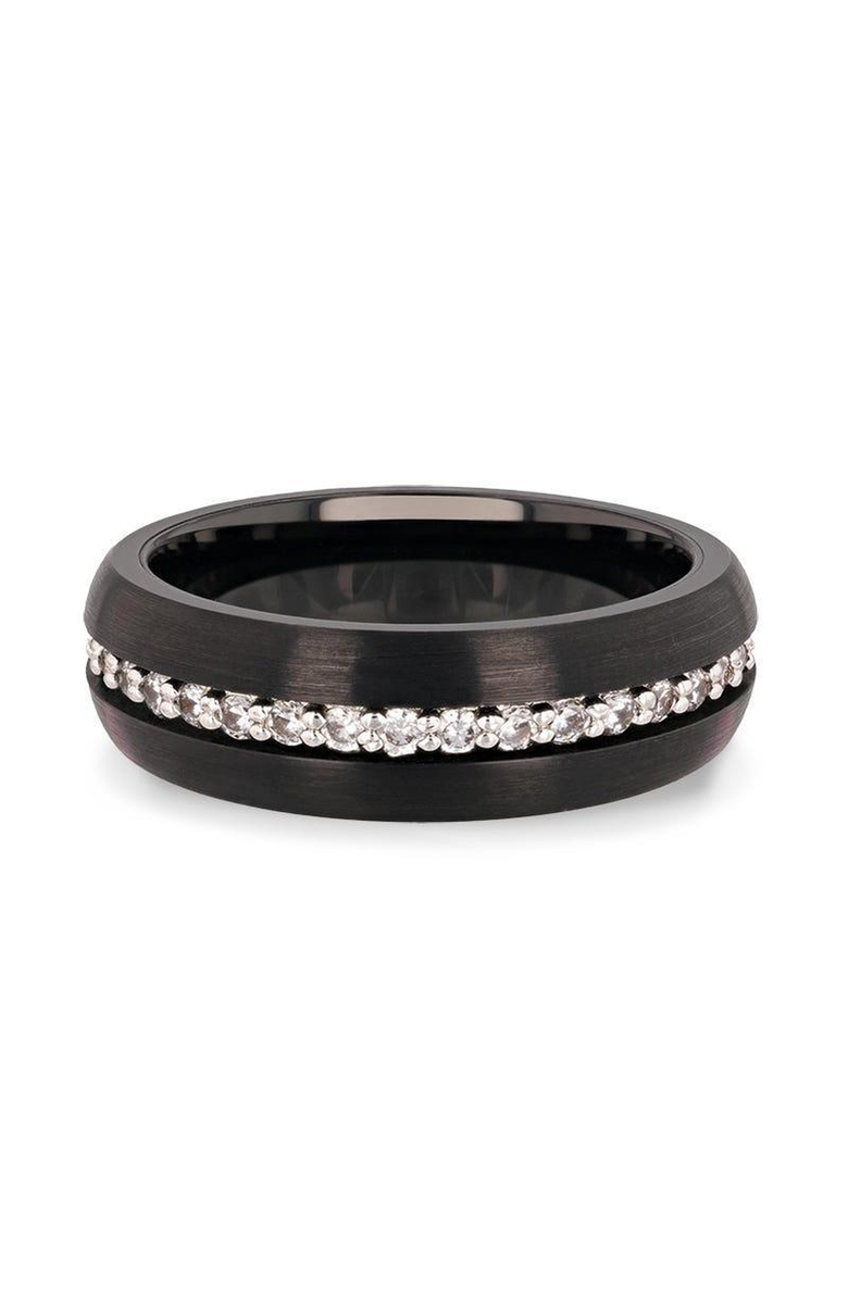 Larson Jewelers Tsar Tungsten Carbide Domed Ring, Alternate, color, Black