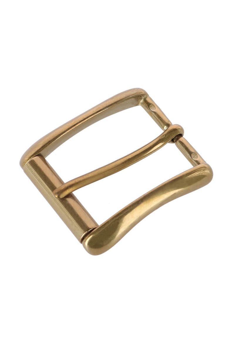 35mm Italian Brass Antique Gold Roller Buckle, Alternate, color, Gold
