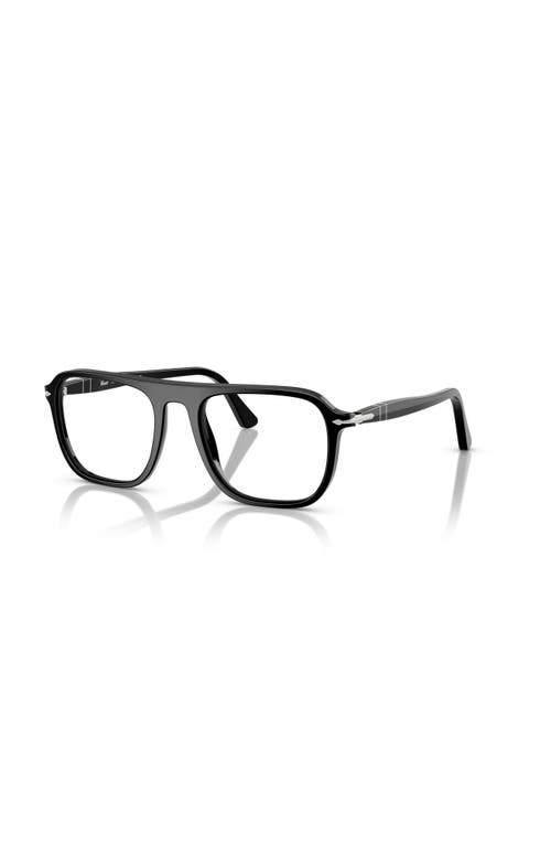 Persol 53mm Square Optical Glasses In Black