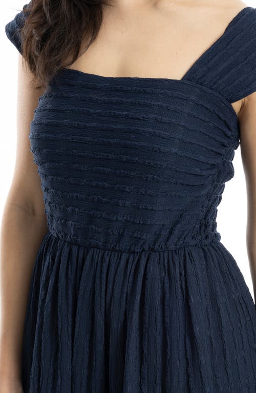 Max Studio Textured Knit Maxi Dress In Navy