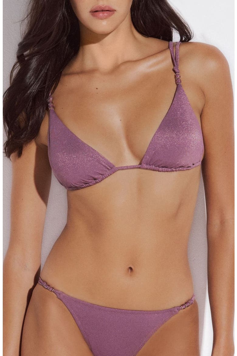 Ophelia Triangle Back Strap Bikini, Main, color, Lilac