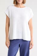 Eileen Fisher Organic Cotton Ballet Neck Sweater