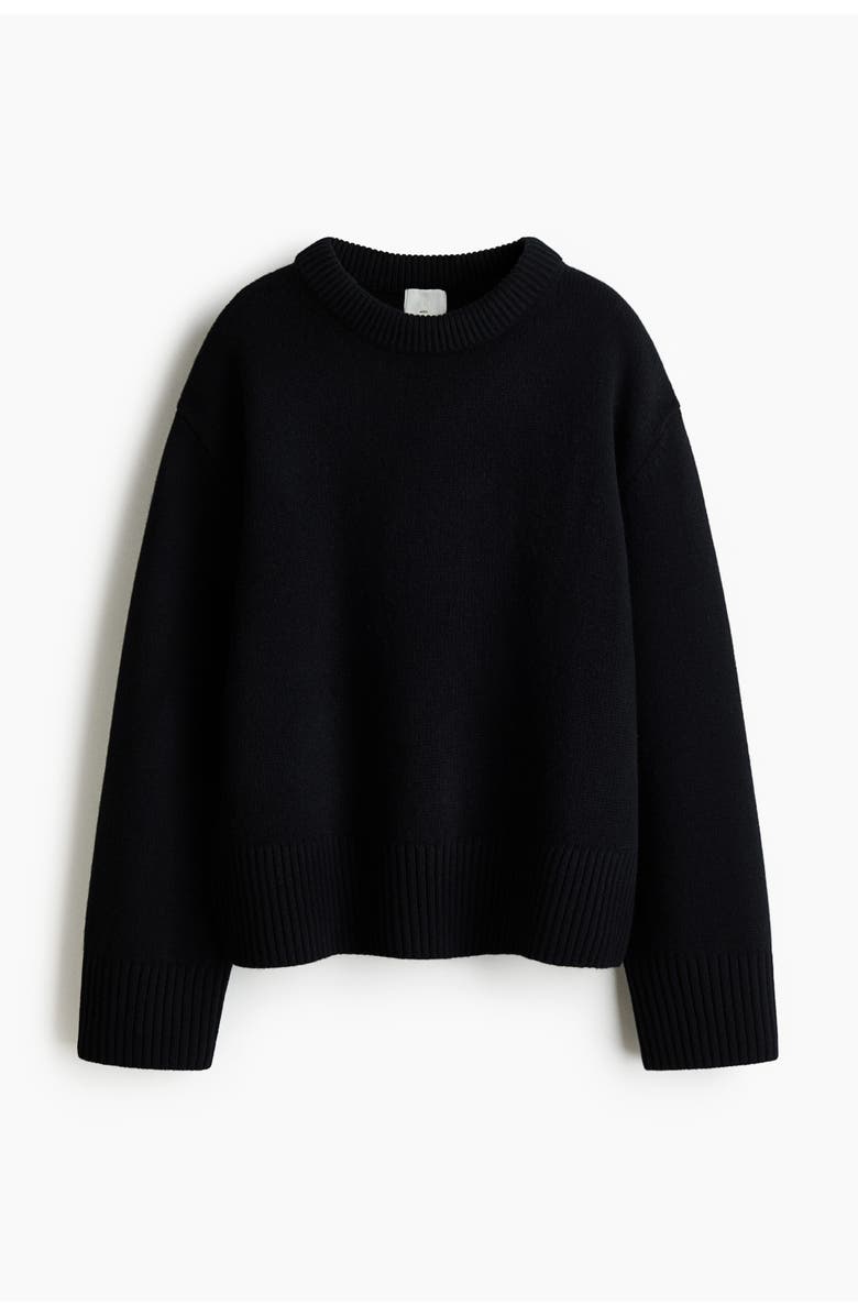 H&M Wool Jumper, Main, color, Black