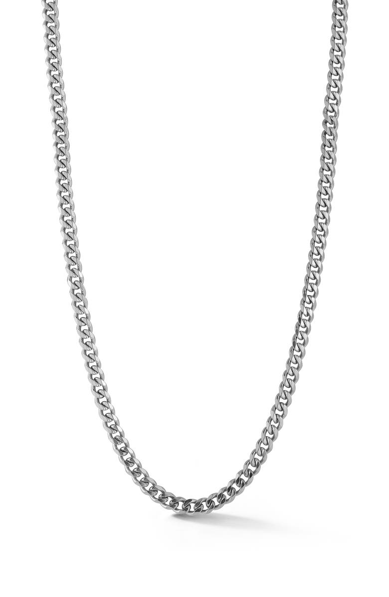 Yield of Men Men's Curb Chain Necklace, Main, color, Silver