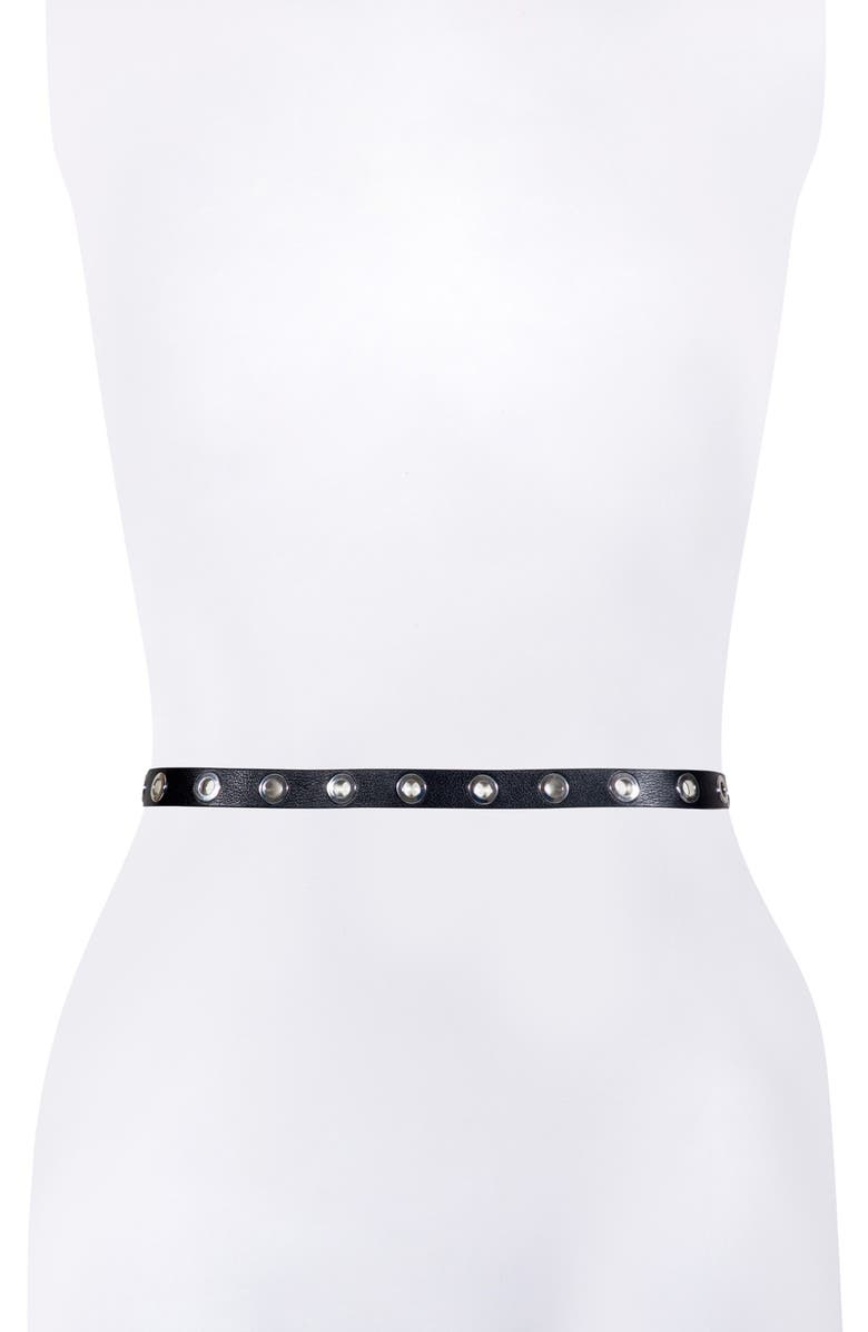 AllSaints Eyelet Leather Belt, Alternate, color, 