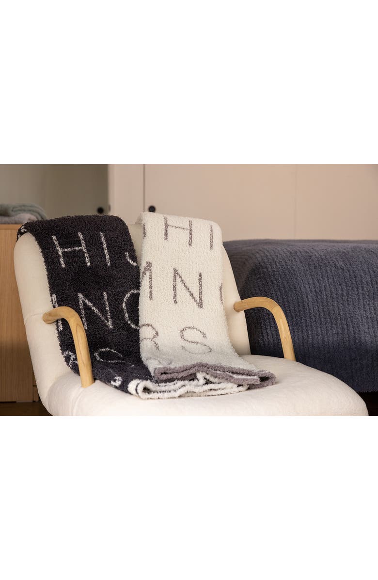 Barefoot Dreams<sup>®</sup> CozyChic<sup>®</sup> ABC Stroller Blanket, Alternate, color, Carbon-Cream