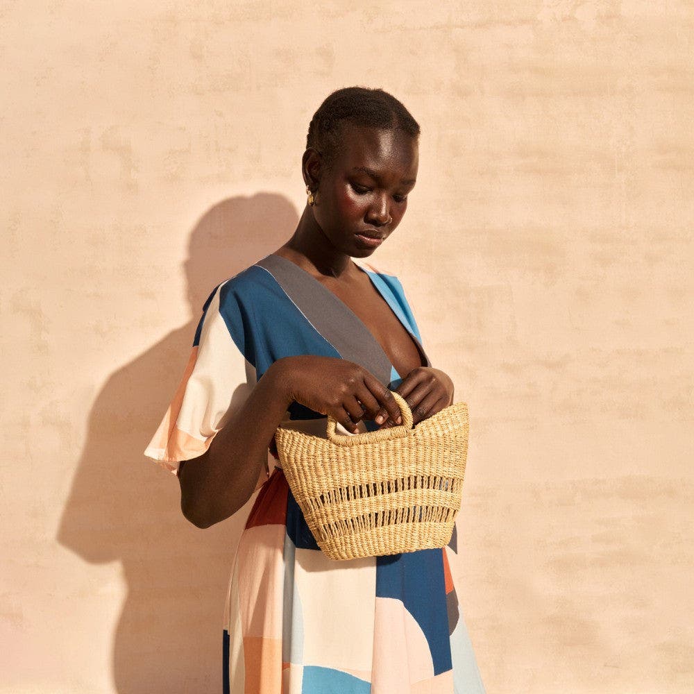Diya Fluted Tote, Alternate, color, Natural