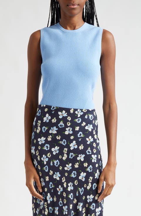 Side Sleeveless Rib Sweater