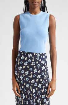 Veronica Beard Side Sleeveless Rib Sweater