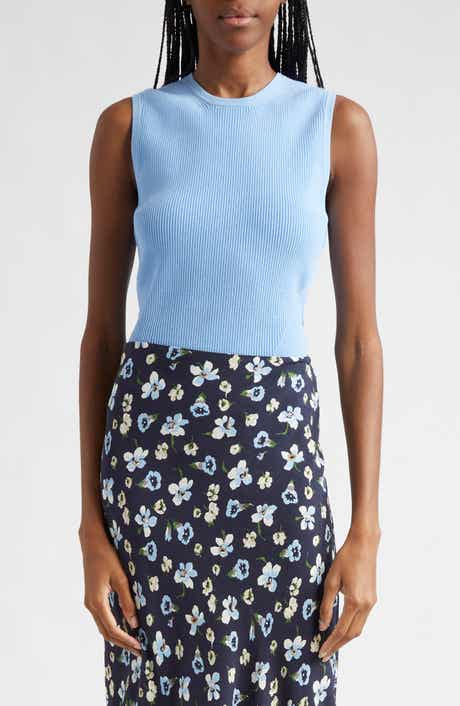 Veronica Beard Side Sleeveless Rib Sweater