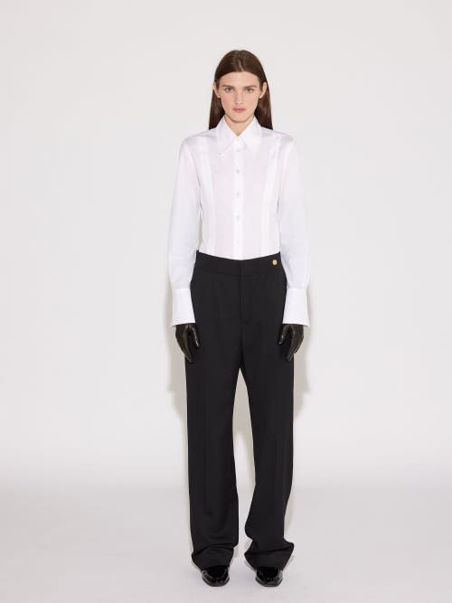 Callas Milano Ripley Button Front Fitted Shirt In White