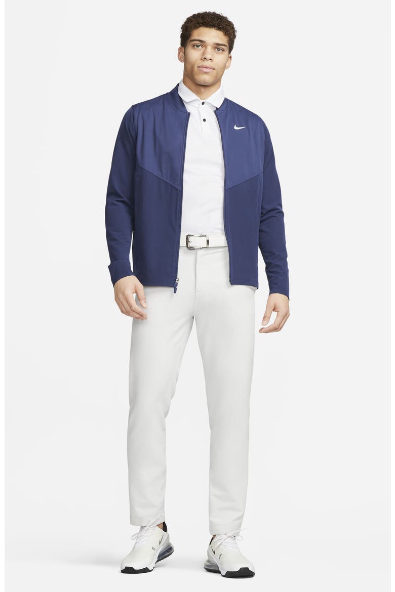 Tour Essential Water-Repellent Golf Jacket, Alternate, color, MIDNIGHT NAVY/ WHITE