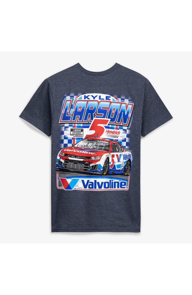 Classic Ink Men's Classic Ink Heather Navy Kyle Larson Valvoline T-Shirt, Alternate, color, Heather Navy