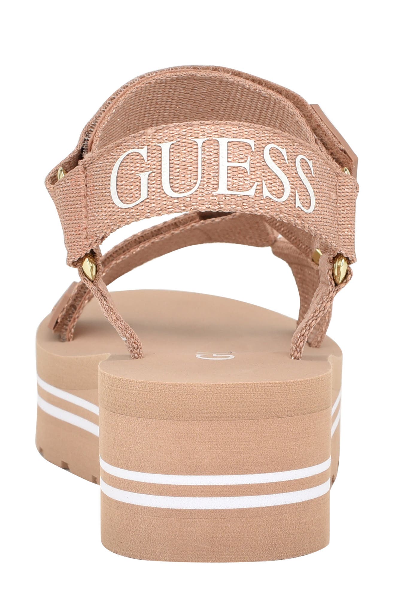 Avin Platform Sandal, Alternate, color, ROSE GOLD