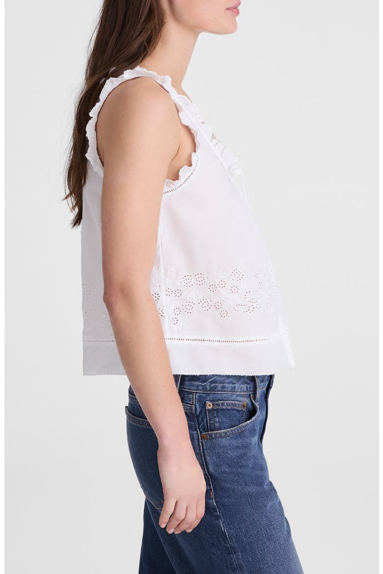 The Embroidered Leah Top, Alternate, color, WHITE