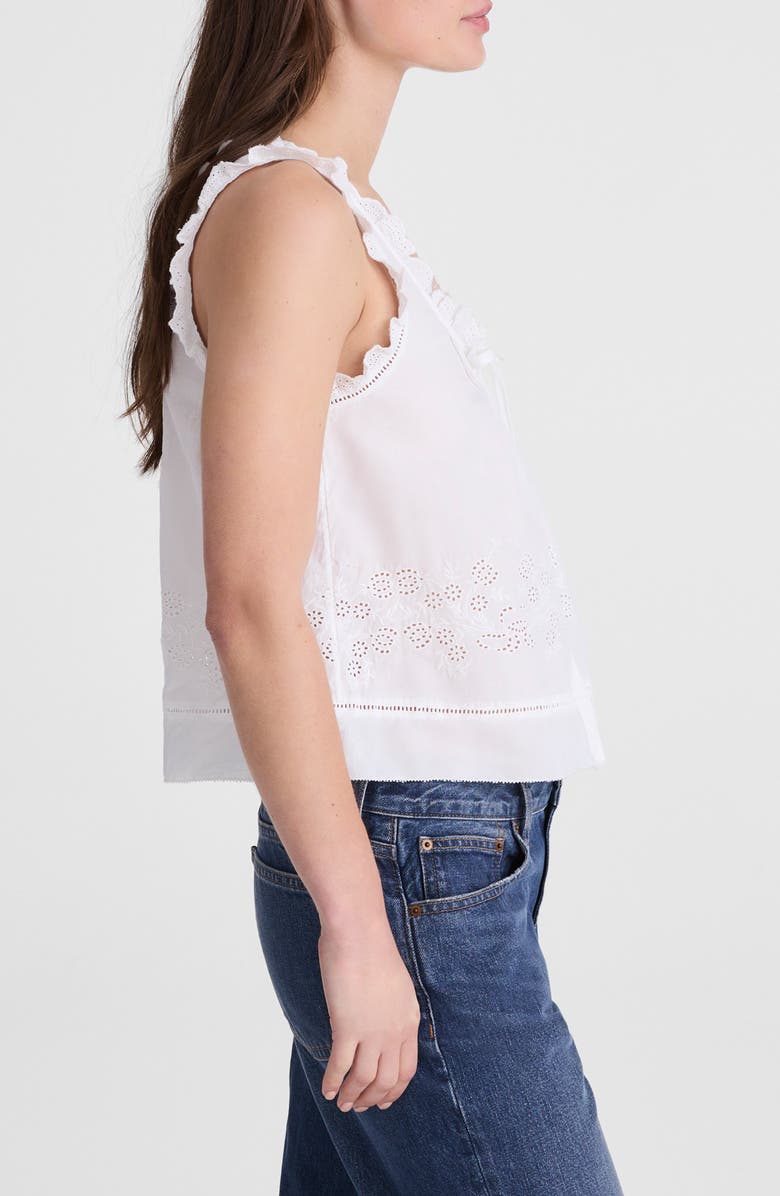Madewell The Embroidered Leah Top, Alternate, color, White