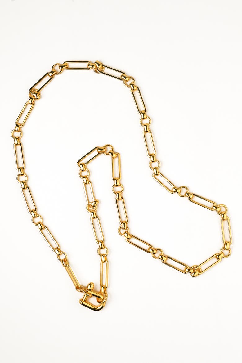 Lira Necklace, Alternate, color, Gold