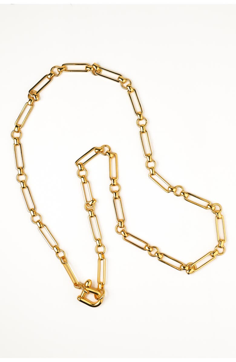 Zynnia Collective Lira Necklace, Alternate, color, Gold