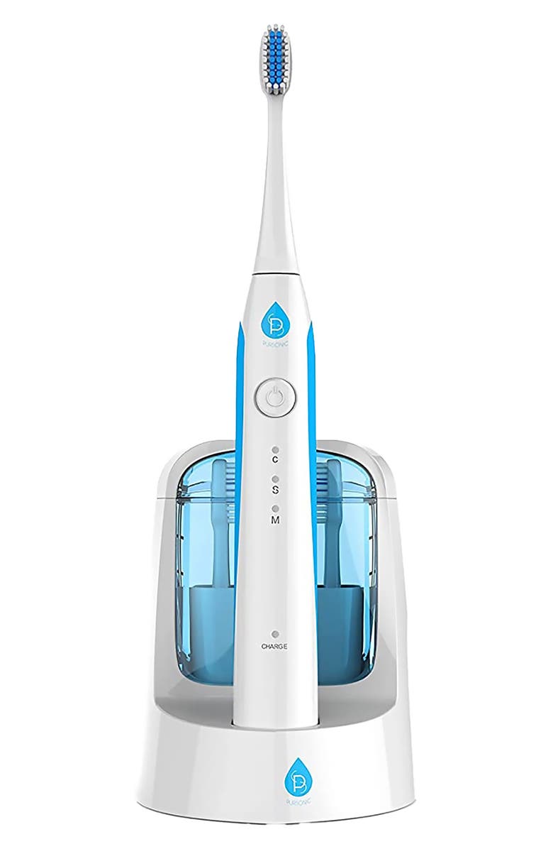 PURSONIC S750 Sonic Smart Series Electronic Power Rechargeable Battery Toothbrush, Alternate, color, White