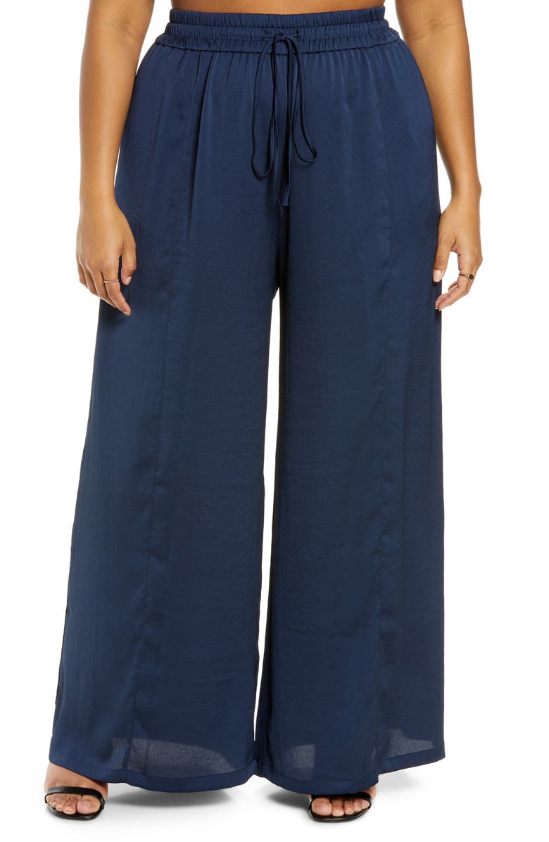 Open Edit Wide Leg Pants, Main, color, 