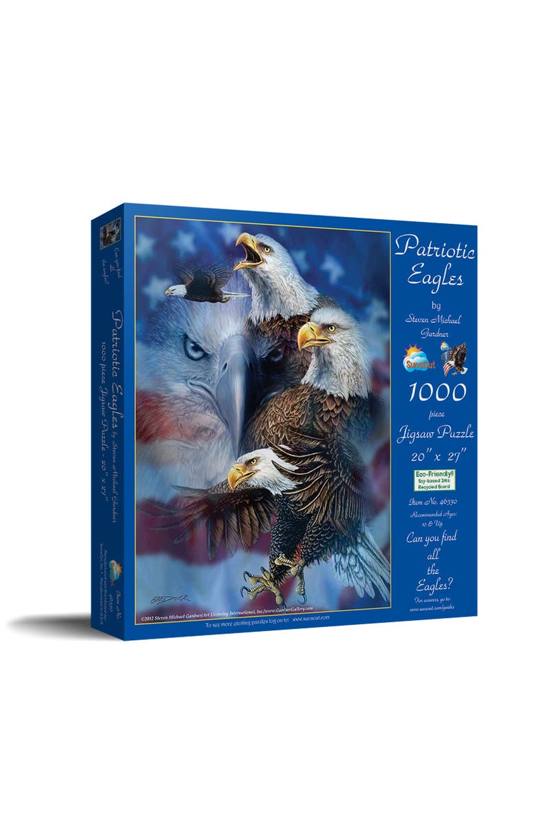 Sunsout Patriotic Eagles 1000 piece Jigsaw Puzzle for Adults, Main, color, Multicolor