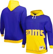 Mitchell & Ness Men's Mitchell & Ness Royal/Gold Los Angeles Rams Big & Tall Big Face Pullover Hoodie