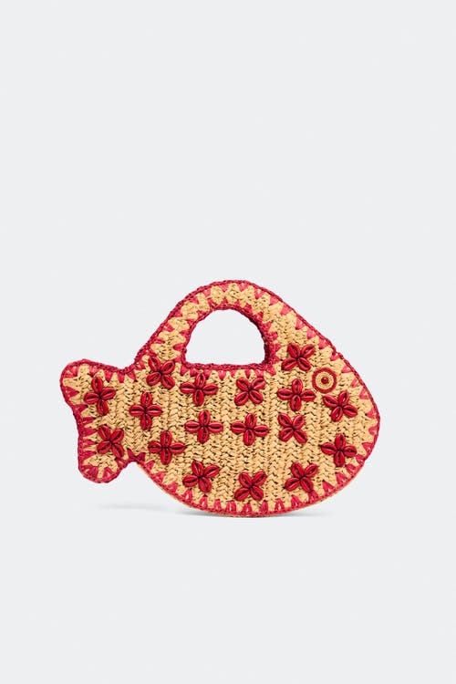 SIMONMILLER Puka Fish Bag in Natural/burgundy at Nordstrom