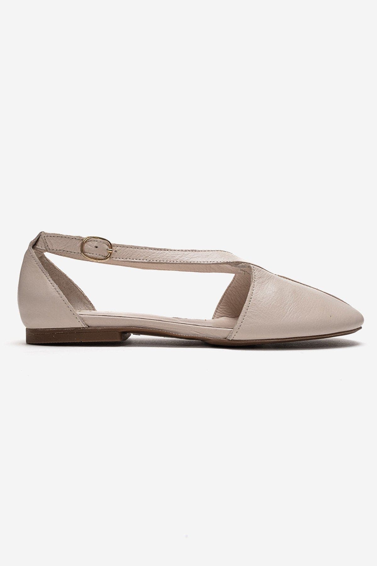 Fable Leather Side Cut Ballet Flat, Alternate, color, Beige