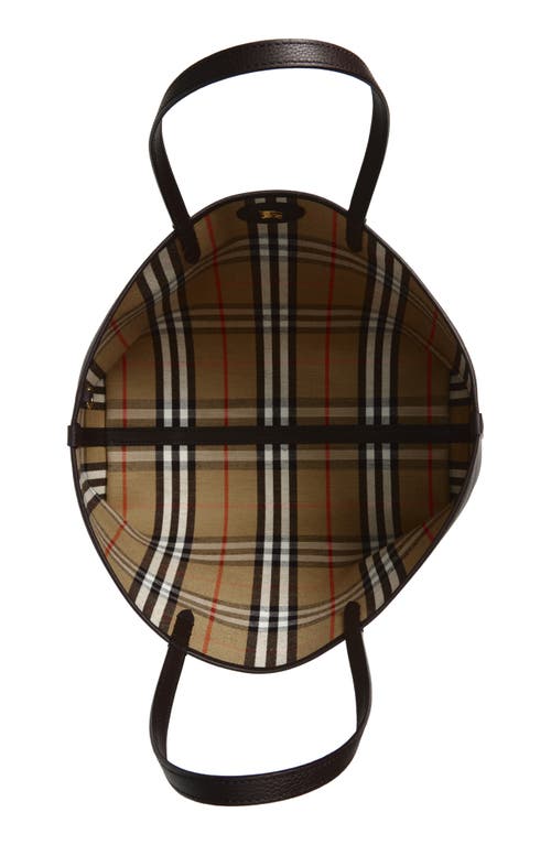 Burberry Medium Bloomsbury Leather & Canvas Reversible Tote In Burgundy