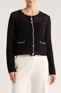 Gemma + Jane Scallop Edge Open Stitch Cardigan