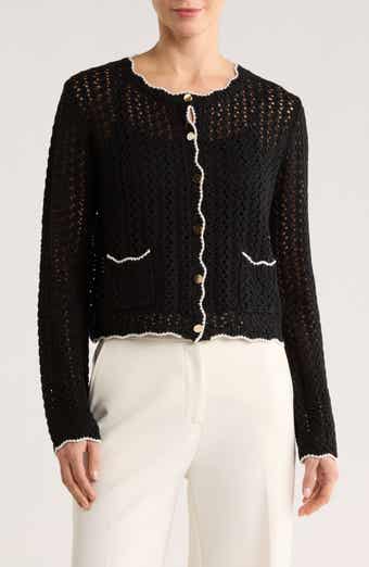 Gemma + Jane Scallop Edge Open Stitch Cardigan