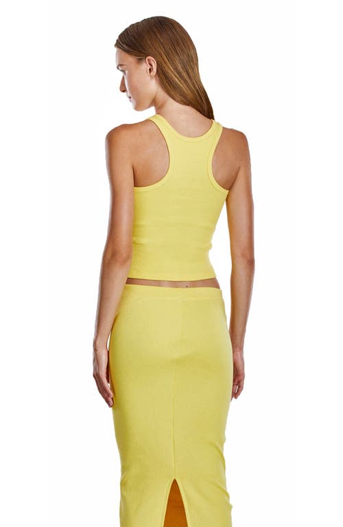 Mother Of All Ariel Rib Top In Yellow